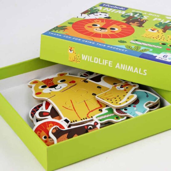 Set 6 puzzle cu piese mari 6 in a box Treehole - HAM BEBE