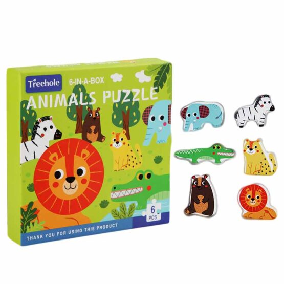 Set 6 puzzle cu piese mari 6 in a box Treehole - HAM BEBE