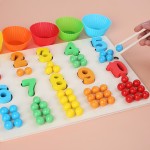Joc Montessori de indemanare si asociere culori si cifre - HAM BEBE