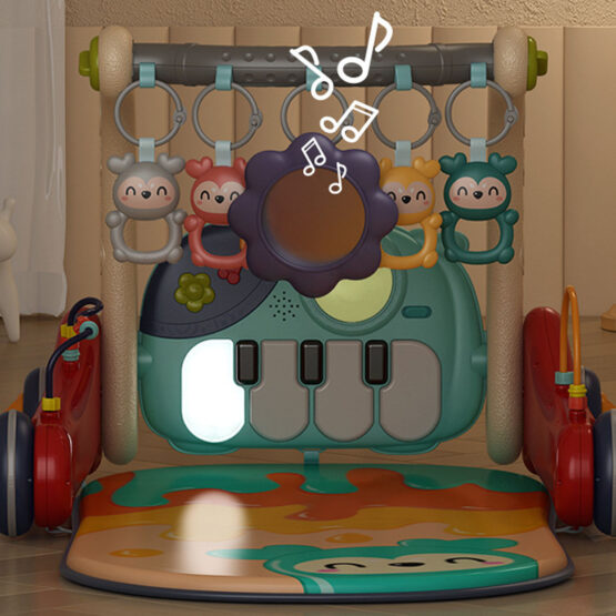 Antepremergator interactiv si salteluta cu pian Multistage Walker 3 in 1 - HAM BEBE