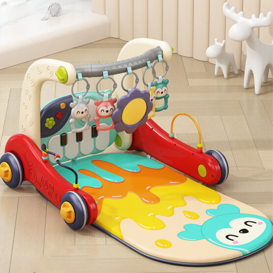 Antepremergator interactiv si salteluta cu pian Multistage Walker 3 in 1 - HAM BEBE