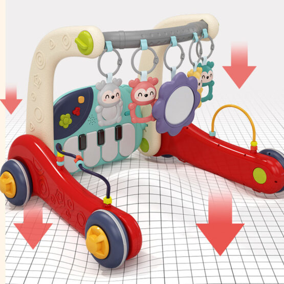 Antepremergator interactiv si salteluta cu pian Multistage Walker 3 in 1 - HAM BEBE
