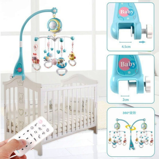 Carusel muzical cu proiectii si telecomanda pentru bebelusi Ibi Inn 648A-55 - HAM BEBE