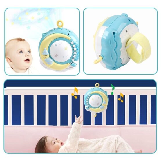 Carusel muzical cu proiectii si telecomanda pentru bebelusi Ibi Inn 648A-55 - HAM BEBE