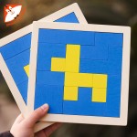 Joc logic Tetris din lemn Smart Squirrel 60 de modele - HAM BEBE