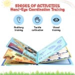 Quiet Book Carte cu activitati cu stickere reutilizabile Calatorie in jurul lumii - HAM BEBE