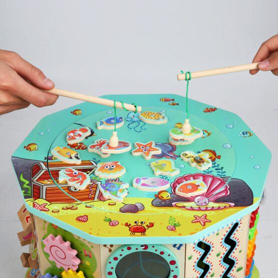 Centru educativ de joaca cu 17 activitati Montessori Pastel - HAM BEBE
