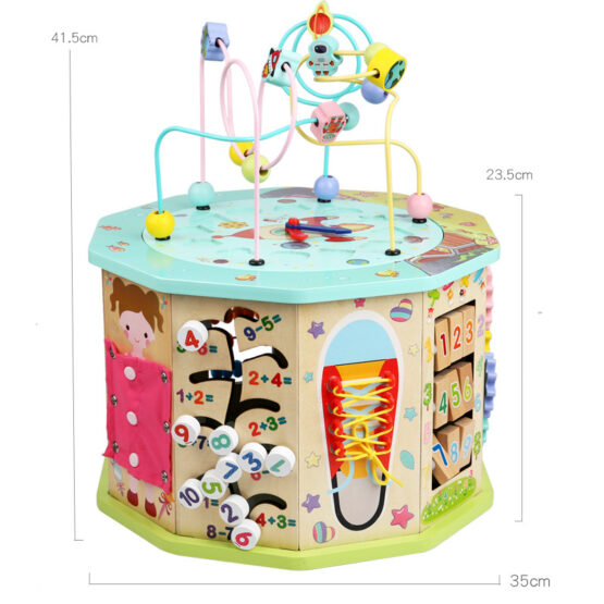 Centru educativ de joaca cu 17 activitati Montessori Pastel - HAM BEBE