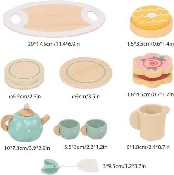 Set servirea ceaiului jucarie din lemn Afternoon Tea Kabi - HAM BEBE