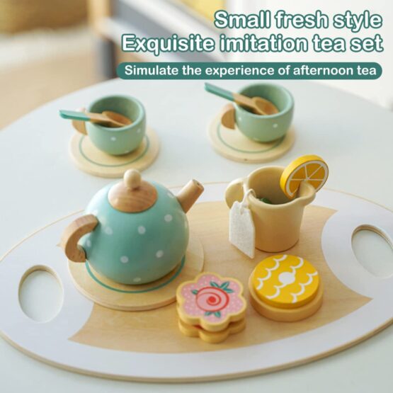 Set servirea ceaiului jucarie din lemn Afternoon Tea Kabi - HAM BEBE
