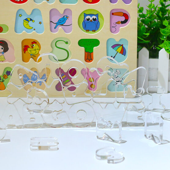 Puzzle acrilic Alfabet cu piese mari 26 litere Alphabet Board - HAM BEBE