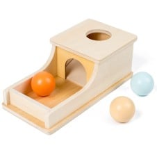Cutia permanentei cu bila joc Montessori lemn pastel - HAM BEBE