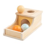 Cutia permanentei cu bila joc Montessori lemn pastel - HAM BEBE