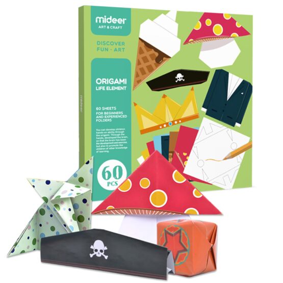 Origami pentru copii Joc Mideer Life Elements 60 piese - HAM BEBE