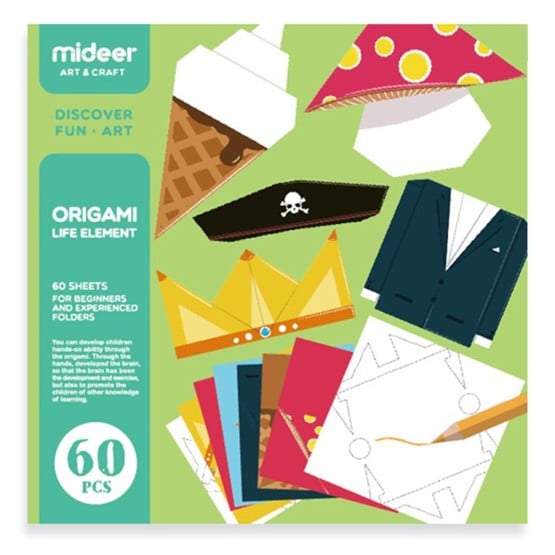 Origami pentru copii Joc Mideer Life Elements 60 piese - HAM BEBE