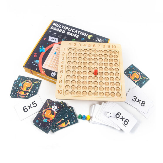 Joc Tabla Inmultirii cu pioni si cartonase Multiplication Board - HAM BEBE