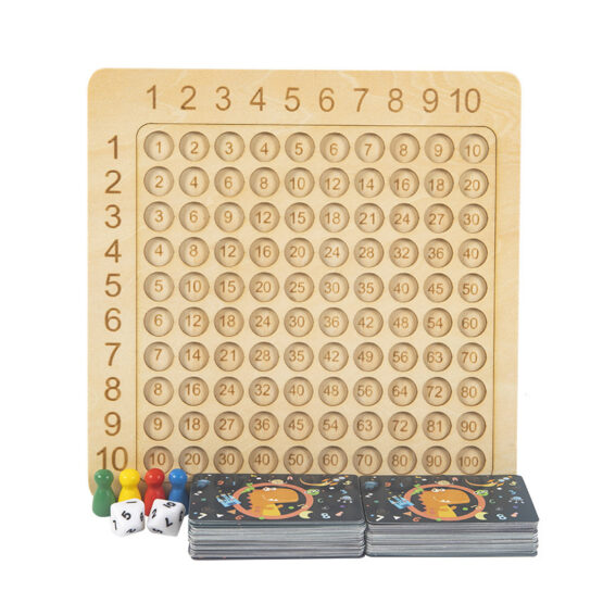 Joc Tabla Inmultirii cu pioni si cartonase Multiplication Board - HAM BEBE