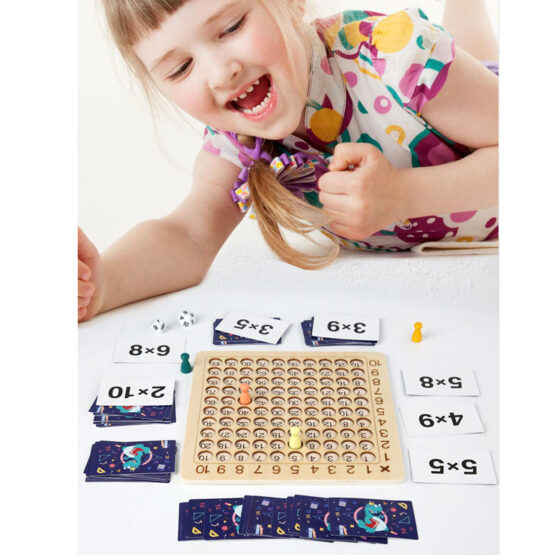 Joc Tabla Inmultirii cu pioni si cartonase Multiplication Board - HAM BEBE