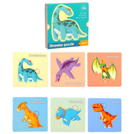 Set 6 carduri puzzle cu piese mari pentru copii - HAM BEBE