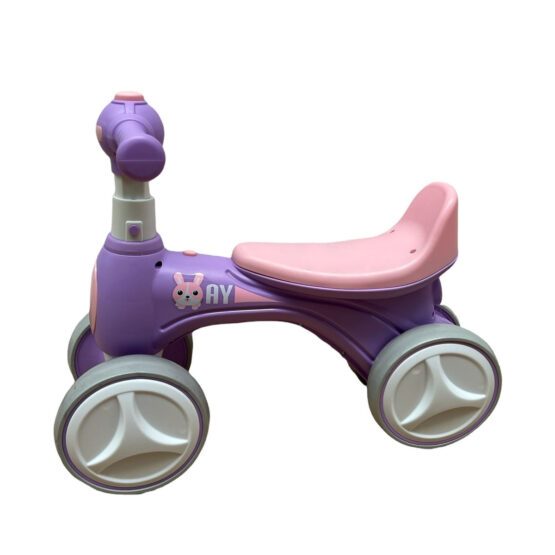 Bicicleta fara pedale pentru bebe cu 4 roti Bunny AY Roz - HAM BEBE