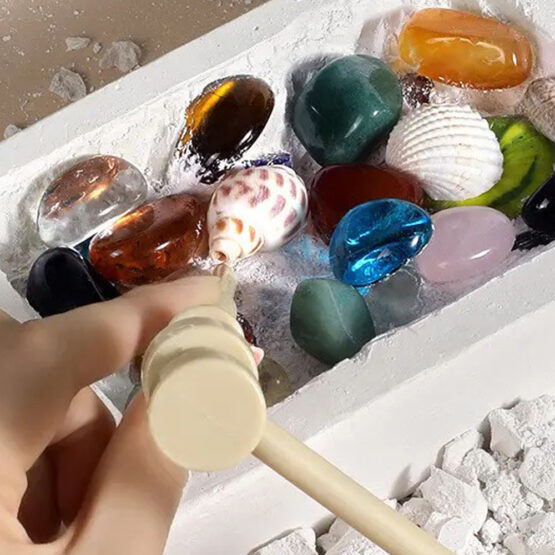 Joc STEM arheologie Fosila cu Pietre pretioase Imitation Gemstones - HAM BEBE