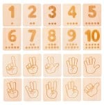 Joc invatare cifre prin asocieri cu gesturi si puzzle - HAM BEBE