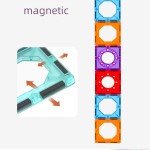 Set constructii magnetice cu circuit Magnetic Pipeline Tiles Onshine 79 piese (Copiază) - HAM BEBE