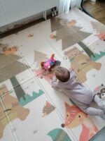 Covor pliabil pentru copii 200x150 cm Padurea Fermecata FOX - HAM BEBE
