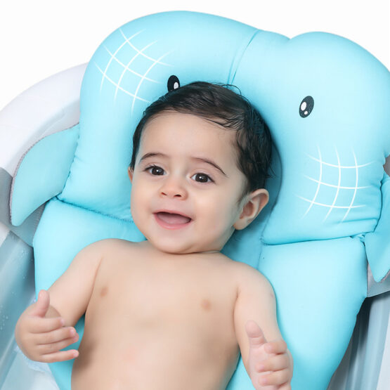 Cadita de baie cu suport din burete si termometru pliabila - HAM BEBE