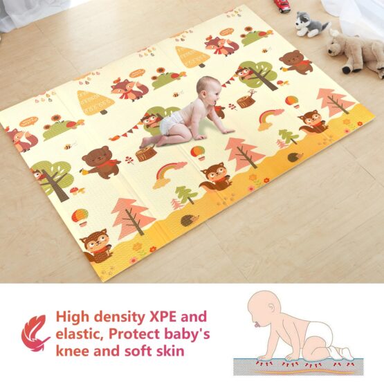 Covoras termic pliabil pentru copii 200x150 cm Padurea Fermecata FOX (Copiază) - HAM BEBE