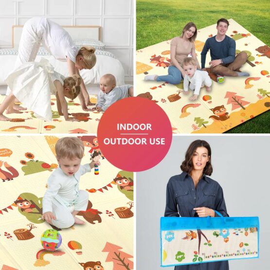 Covoras termic pliabil pentru copii 200x150 cm Padurea Fermecata FOX (Copiază) - HAM BEBE