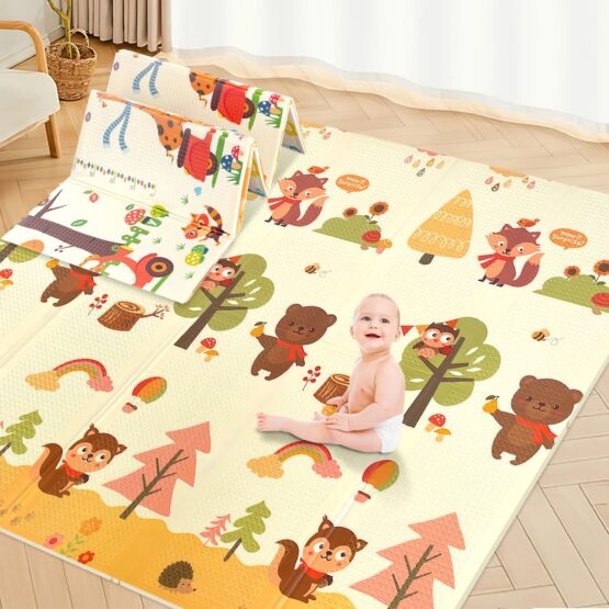 Covoras termic pliabil pentru copii 200x150 cm Padurea Fermecata FOX (Copiază) - HAM BEBE