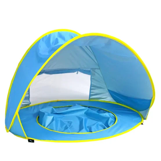 Cort de plaja cu piscina pentru copii si bebelusi cu parasolar si protectie UV - HAM BEBE