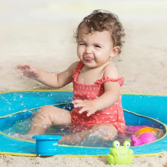 Cort de plaja cu piscina pentru copii si bebelusi cu parasolar si protectie UV - HAM BEBE