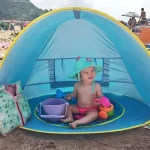 Cort de plaja cu piscina pentru copii si bebelusi cu parasolar si protectie UV - HAM BEBE