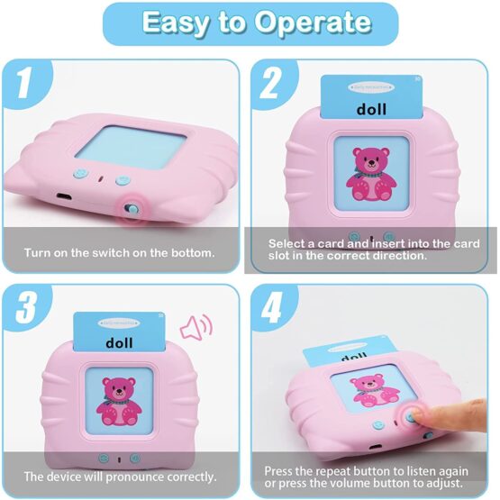 Joc interactiv cititor carduri in limba engleza Kitty Cards reader - HAM BEBE