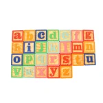Set 26 Cuburi din lemn Montessori ABC lit - HAM BEBE