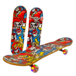 Skateboard din lemn cu roti din silicon cu lumini, rulmenti Abec 7 Mad Man Flott - HAM BEBE