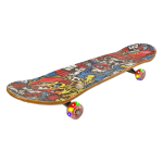 Skateboard din lemn cu roti din silicon cu lumini, rulmenti Abec 7 Mad Man Flott - HAM BEBE