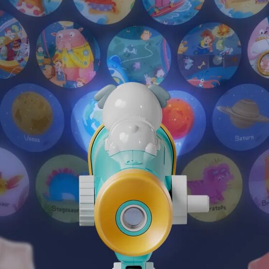 Telescop de jucarie cu proiectii cu diapozitive Projection telescope - Roz - HAM BEBE