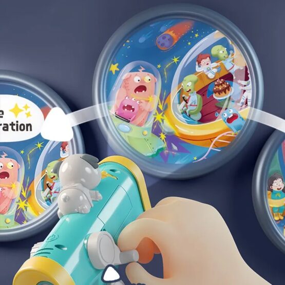 Telescop de jucarie cu proiectii cu diapozitive Projection telescope - Roz - HAM BEBE