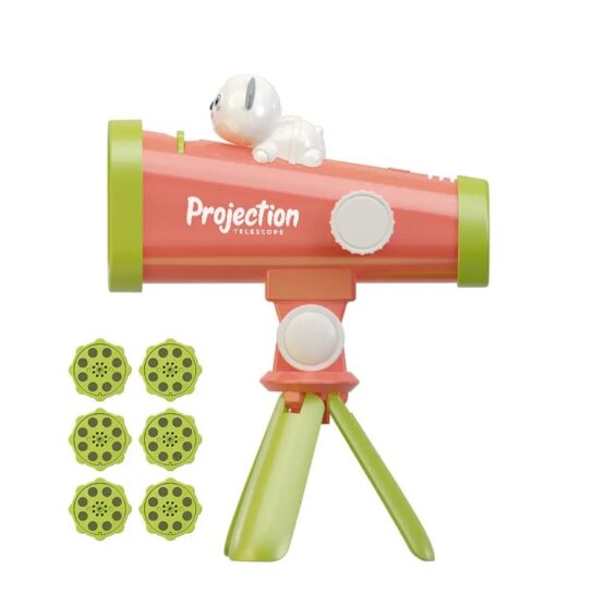Telescop de jucarie cu proiectii cu diapozitive Projection telescope - Roz - HAM BEBE