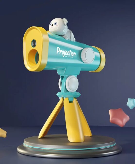 Telescop de jucarie cu proiectii cu diapozitive Projection telescope - Roz - HAM BEBE
