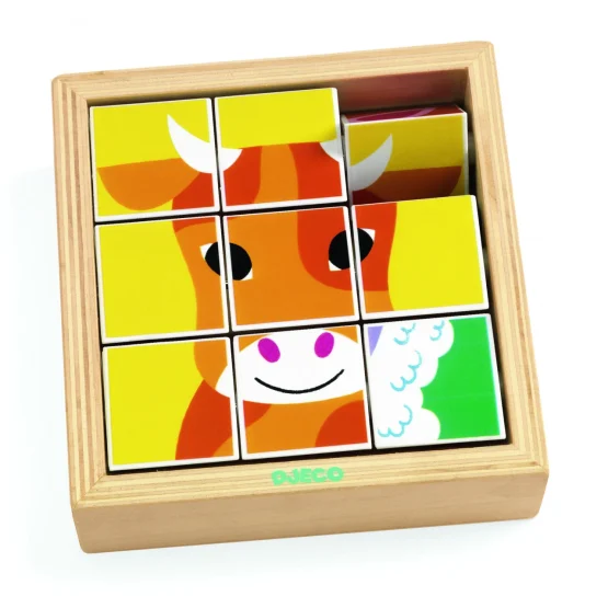 Joc educativ cuburi puzzle rotative animoroll djeco 1-Importanta Jocului