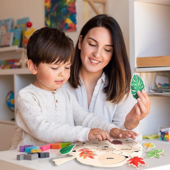 Puzzle Montessori educativ In natura Frunza - HAM BEBE