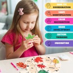 Puzzle Montessori educativ In natura Frunza - HAM BEBE