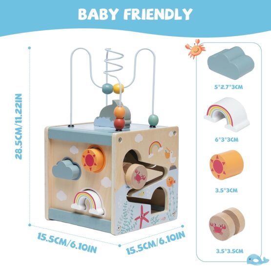 Cub educativ kabi activity cube delfinul 3-Centre activitati