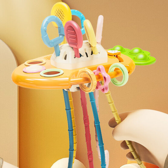 Jucarie senzoriala de tras si pop it pentru bebe 3-Jucarii Senzoriale