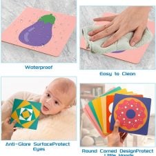 Set 20 carduri stimulare vizuala bebelusi 6 12 luni baby visual trigger card 4-Jucarii Senzoriale