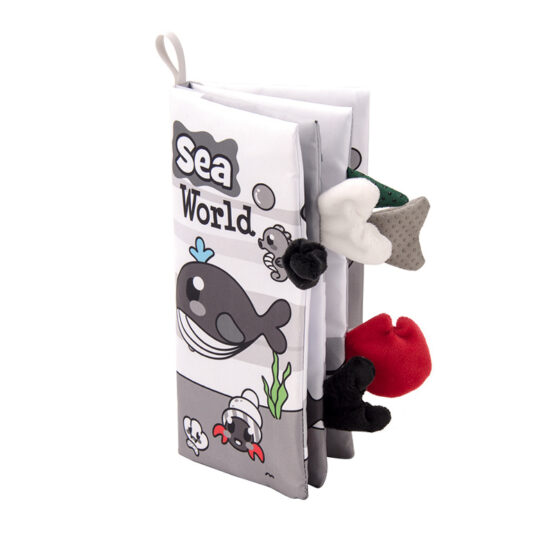 Set 3 carti textile pentru bebelusi alb negru cu imagini sobebear 2-Jucarii Senzoriale